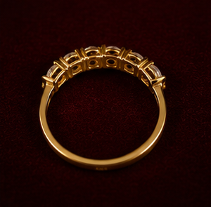 Elegant Gold Crystal Band Ring for Women | Luxury Sparkling Statement Ring