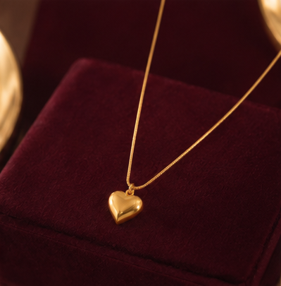 Elegant Gold Heart Pendant Necklace